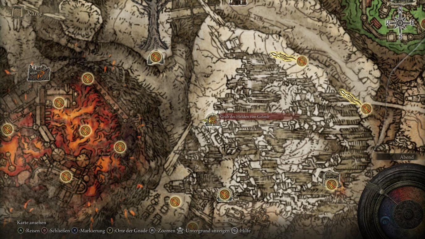 Grab Des Helden Von Gelmir Elden Ring Elden Ring: Grab des Helden von Gelmir, Boss: Heldenhafter Roter Wolf